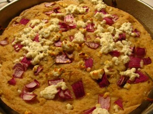focaccia Focaccia with onion and feta